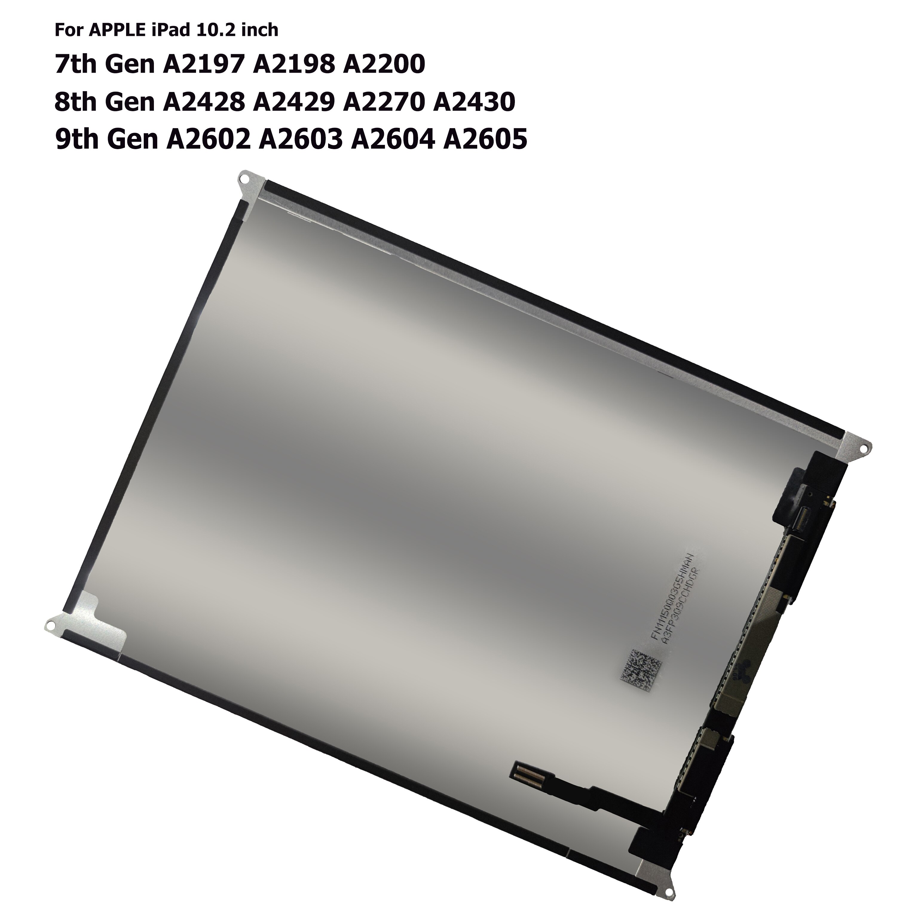 10.2 "LCD + Touchscreen Voor iPad 10.2 7e Gen A2197 A2198 A2200/8th A2270 A2430/9th A2602 A2605 LCD-scherm