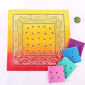 55 x 55cm fazzoletti colorati sfumati in cotone, foulard da donna quadrati, foulard cravatta-tintura con motivo paisley, fazzoletti da collo da donna 1pc: 4