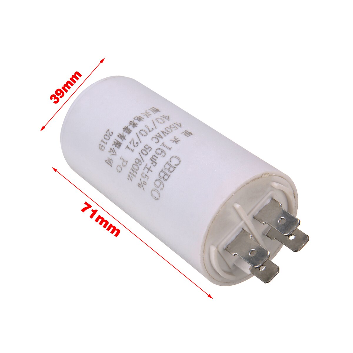 1pc dobbelte indsatsdele start kondensator motor permanent 16uf 450v 50 60 hz cbb 60 kondensator ac motor mikro dele