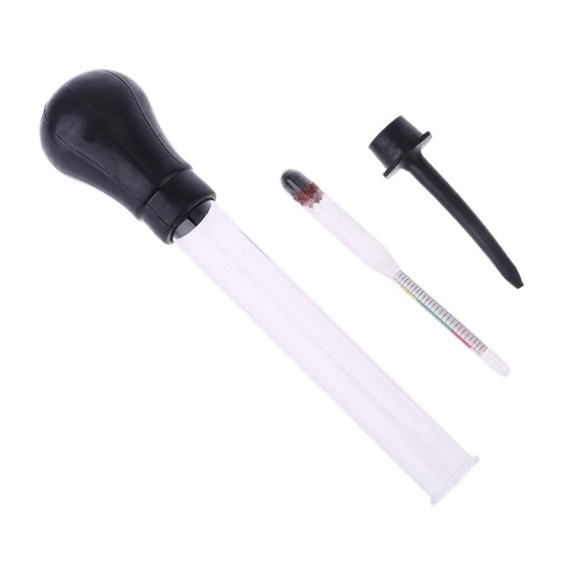 Testeur d'hydromètre de batterie noir, Zone colorée 1.1 – 1.3, électrolyte acide plomb, hydromètre inondé