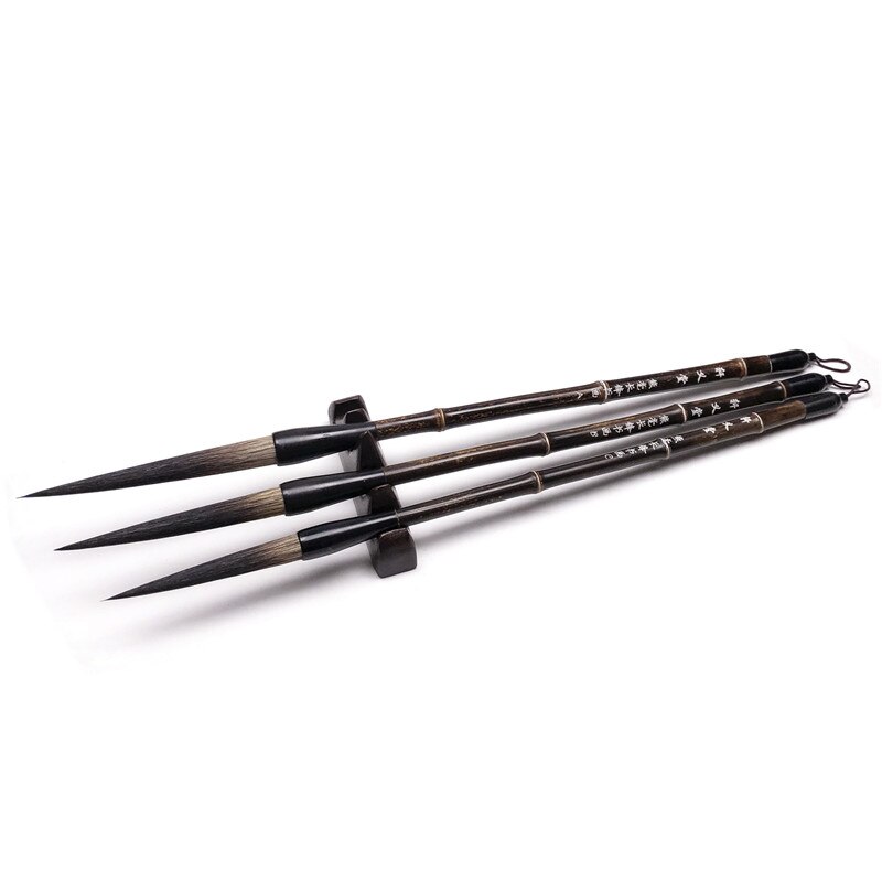 3pcs/set Chinese Calligraphy Pen Set Long Bear Hair Writing Brushes Chinese Painting Brush Calligraphy Tools Tinta China