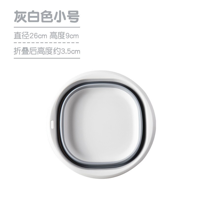 Silikon Klapp Waschbecken Rahmen kinder Waschbecken Cartoon Einziehbare Zu Hause Student Schlafsaal Baby Wasser Becken Waschbecken: grey square mini
