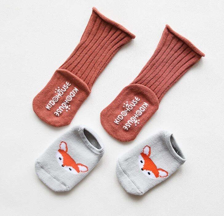 0-3y novo outono inverno bebê meias joelho alta algodão cor sólida chão meias crianças para meninas meninos: A / 1-3Y