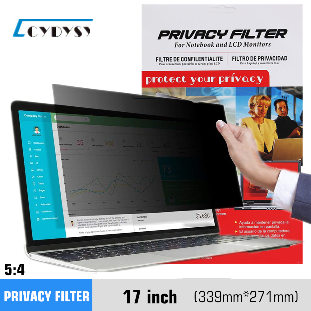 17 inch Privacy Screen Filter anti-gluren Protector film voor 5:4 Laptop 339mm * 271mm