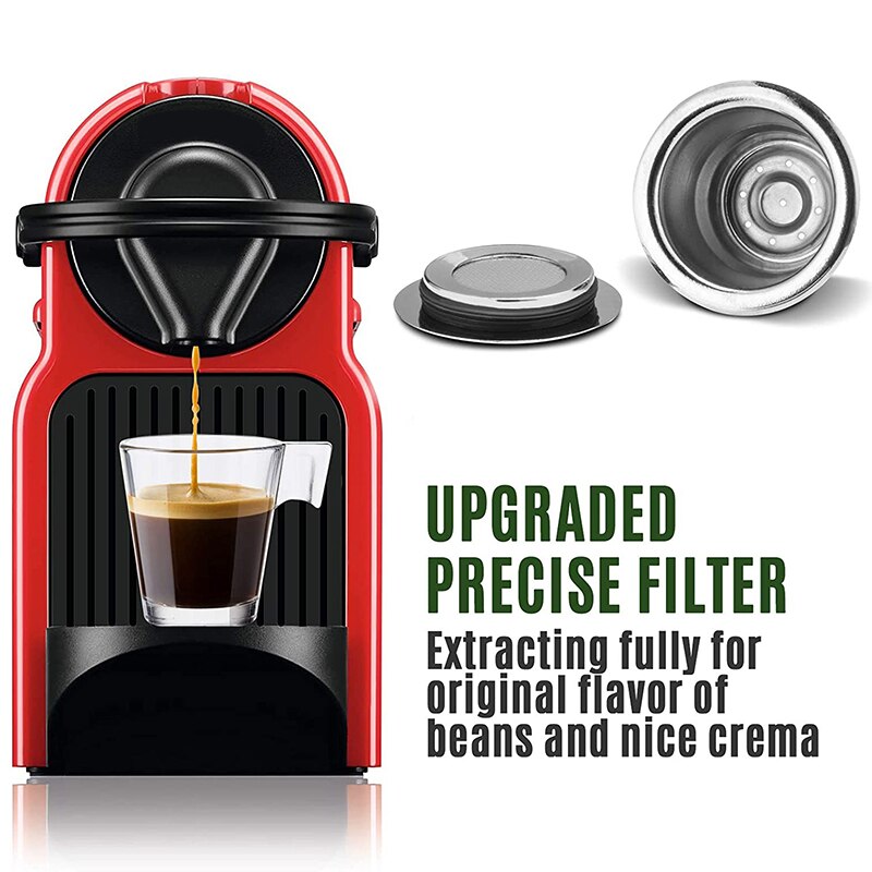 Coffee Capsule, Nespresso Refillable Capsules Reusable Nespresso Pod Espresso Coffee Pod Stainless Steel Compatible