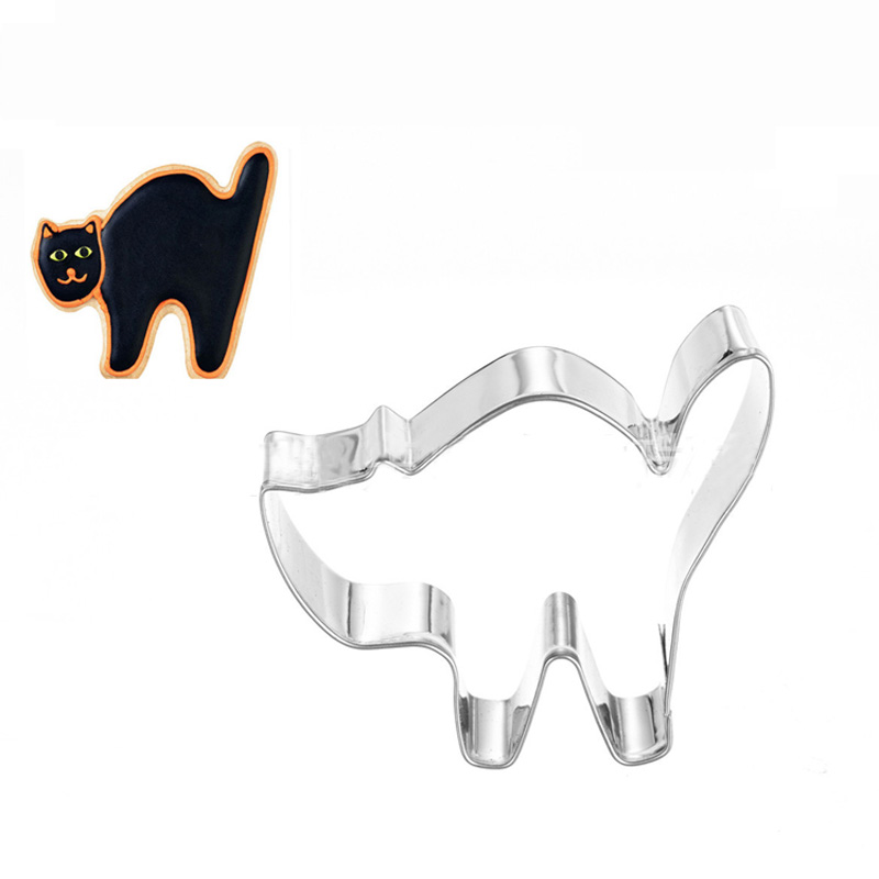 Dier honden katten kitty puppy klauw bone rvs cookie cutter party Biscuit mold fondant cake Gebak decor cupcake topper: cat 4