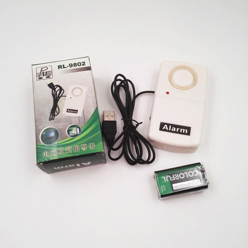 Improved version loud Computer Laptop Notebook PC USB Power Anti Theft Alarm Security Systerm Device: with battery