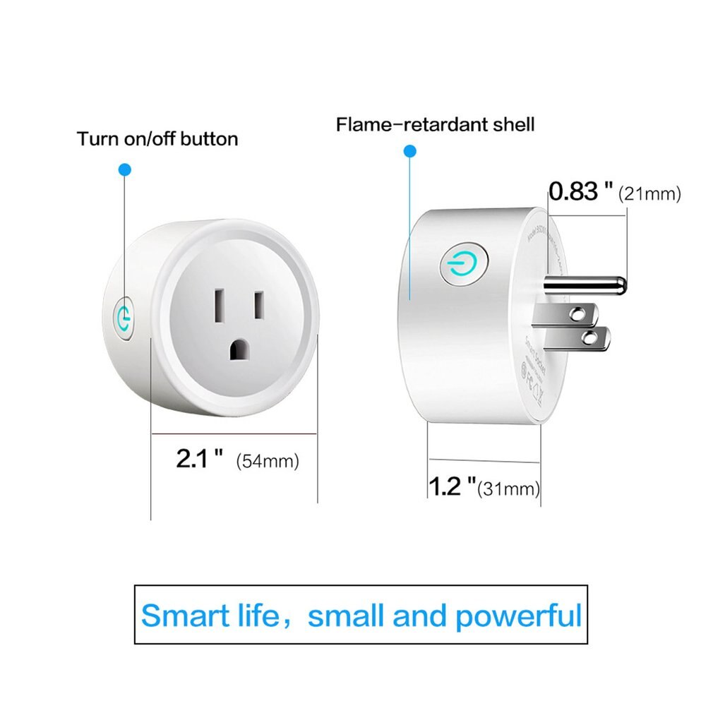 Smart Wireless Plug With WiFi Adapter Remote Control Home Timer Socket Energy Monitor Intellectual Socket