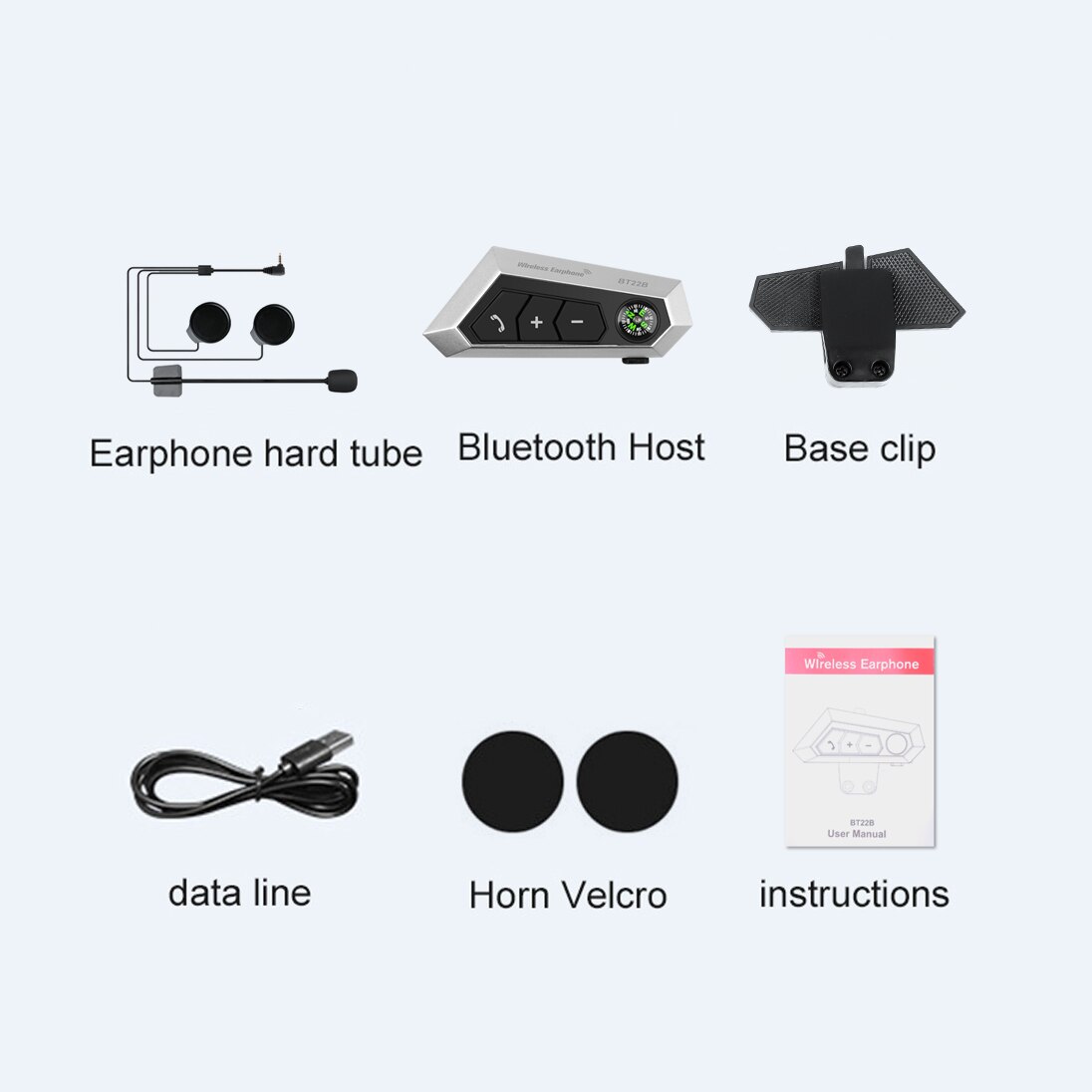 Motorcycle Helmet Bluetooth Headset,BT-22 Bluetoot... – Vicedeal