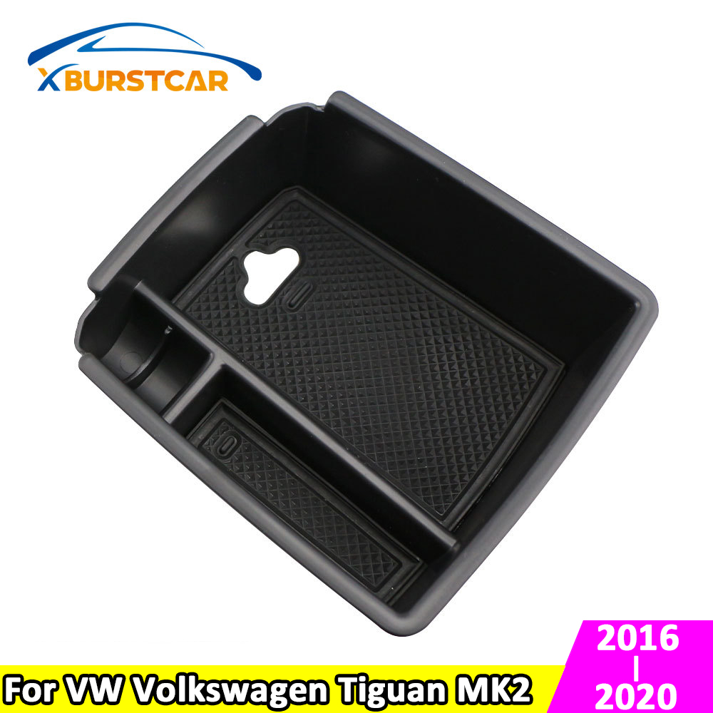 Xburstcar Voor Vw Tiguan MK2 Auto Middenconsole Organizer Tray Armsteun Opbergdoos Auto accessoires