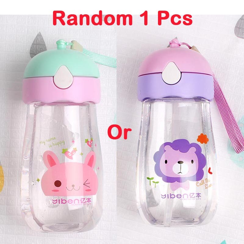 Botella de bebé en 4 colores, vaso para recién nacidos, botella de beber para aprender a comer, botellas para agua y zumo para niños, 380ml: Random Girl Color