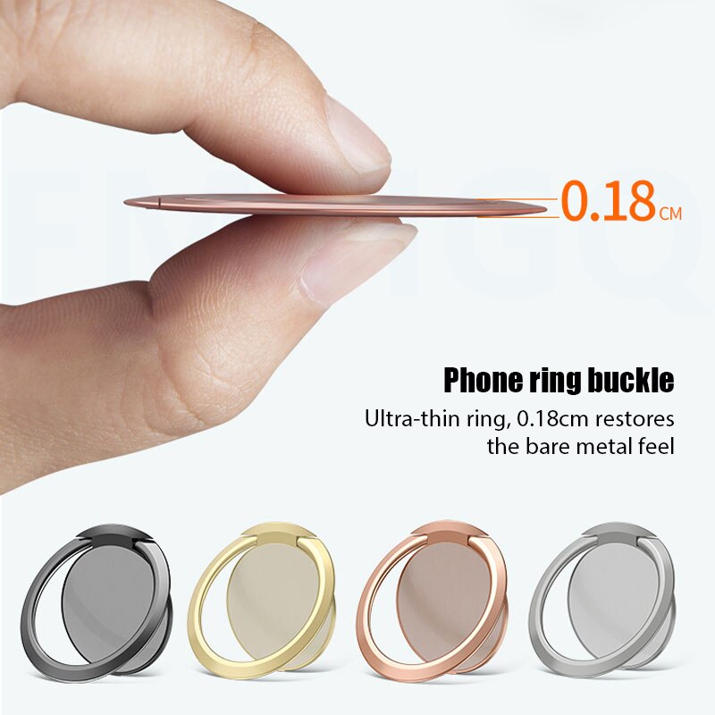 Soporte de anillo de dedo giratorio de 360 grados, agarre para teléfono móvil, montaje magnético para coche, almohadilla de pegatina trasera, soporte universal