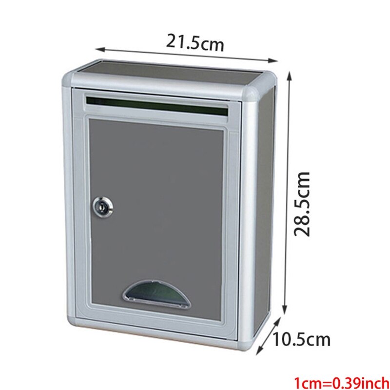 Wall Mount Lockable Mailbox Outdoor Galvanized Metal Key Commercial Rural Parcel Box Packages Slot Secure Lock