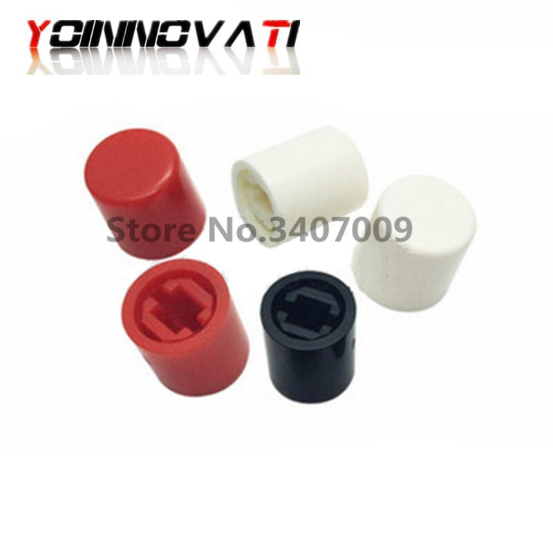 100PCS A03 Square Hole Rotary Power Button Power Switch Straight Key Switch Cap