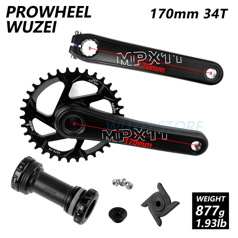 SENSAH XRX 1x12s groupset 170/175mm Crankset XD Flywheel KMC Chain GXP crank sprocket Mountain Bike Derailleurs Kit for M9100: MPX11 170 34T and BB