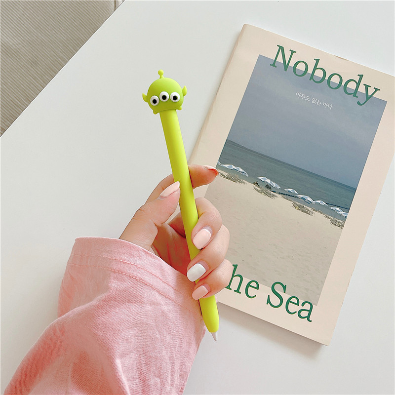 Kawaii Cute Soft Silicone Cases for Apple Pencil 1 2 Gen Case Tablet Touch Pen Stylus Cover Anti-fall for Apples Pencil 1st/2nd: PURPLE