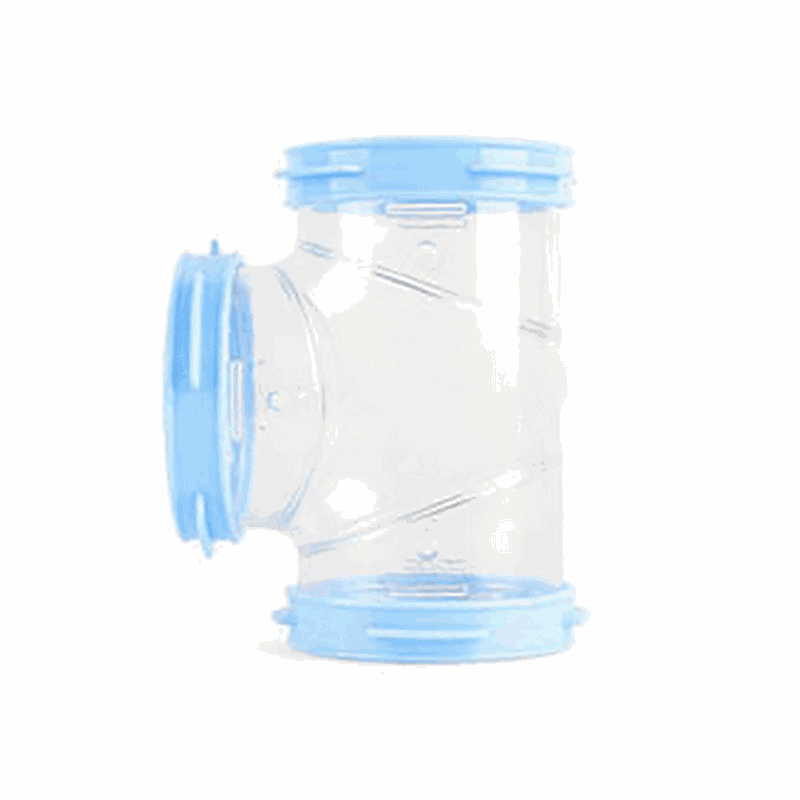 Acryl Transparante Pijp Hamster Speelgoed voor Kleine Dieren Hamster Kooien Buizen Spelen 1Pcs: T-shaped pipe