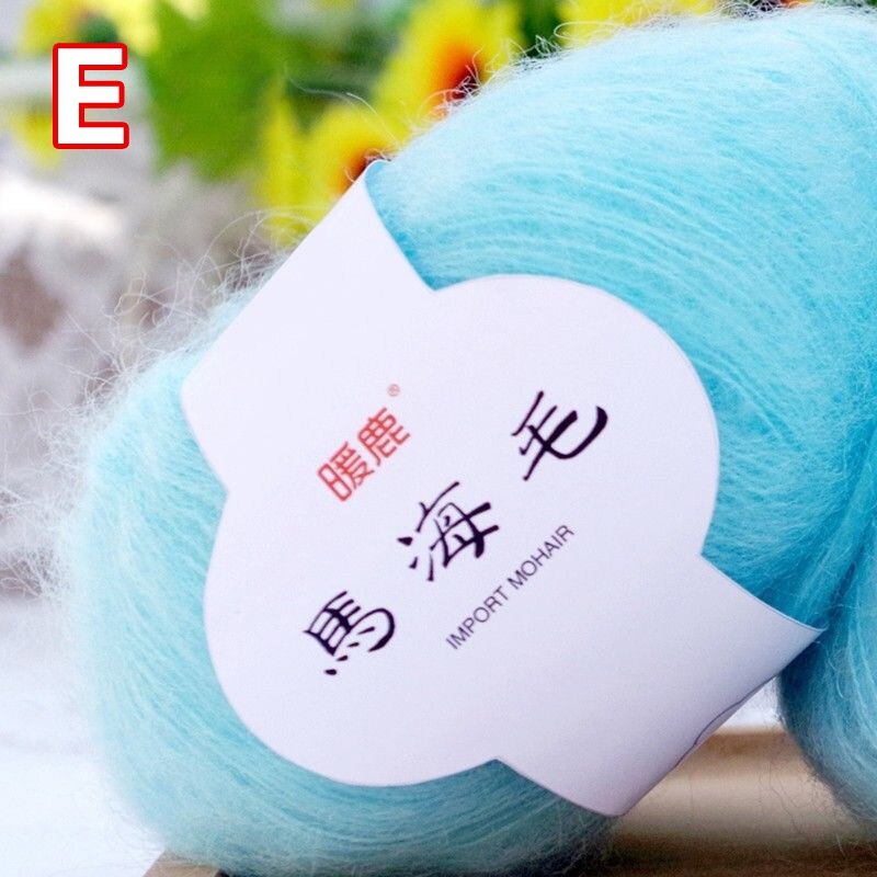 25g/roll Scarf Soft Mohair Wool Yarn Knitting Cashmere DIY Shawl Crochet Thread Supplies: E