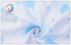 Tela de algodón de sarga con estampado de Sky NUBES AZULES para coser ropa de cama de bebé, sábanas, ropa de dormir, Material para falda vestido: B 1 piece 50cmX160cm
