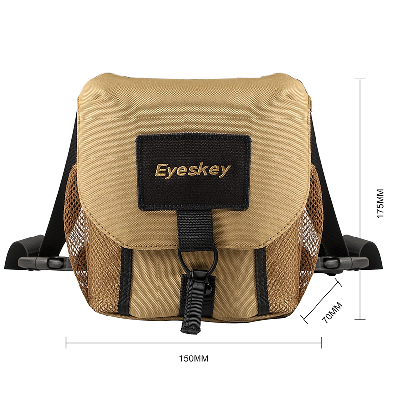 Eyeskey Universal- 32/42/50 mm Dach-/Porro-Fernglas-Tasche mit Kabelbaum, langlebig, tragbar, Fernglas, Kamera, stilvolle Packungstaschen: Braun