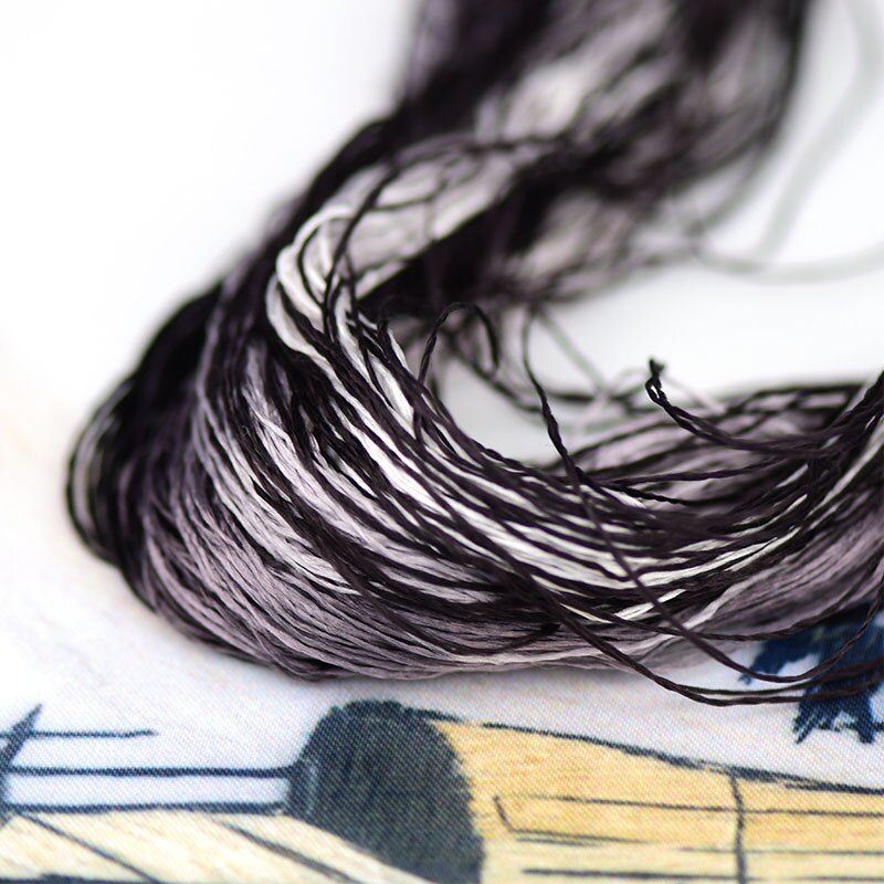 silk embroidery thread / 100% silk thread /hand embroidery embroider cross stitch/purplish brown series/7 pure colors