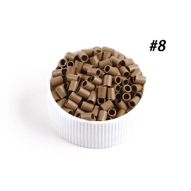 500 styk 3024 x 4mm medium blonde mini kobber mikroperleringe uden udstrakt ende til fortippede hårextensions