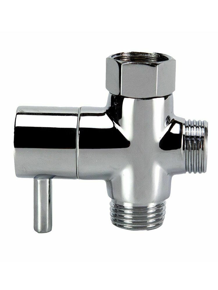 3 Way T-Adapter Messing Voor Douchekop Arm Mount Diverter T-Ventiel Splitter Voor Hoekstopkraan Slang bad Douche Arm Wc