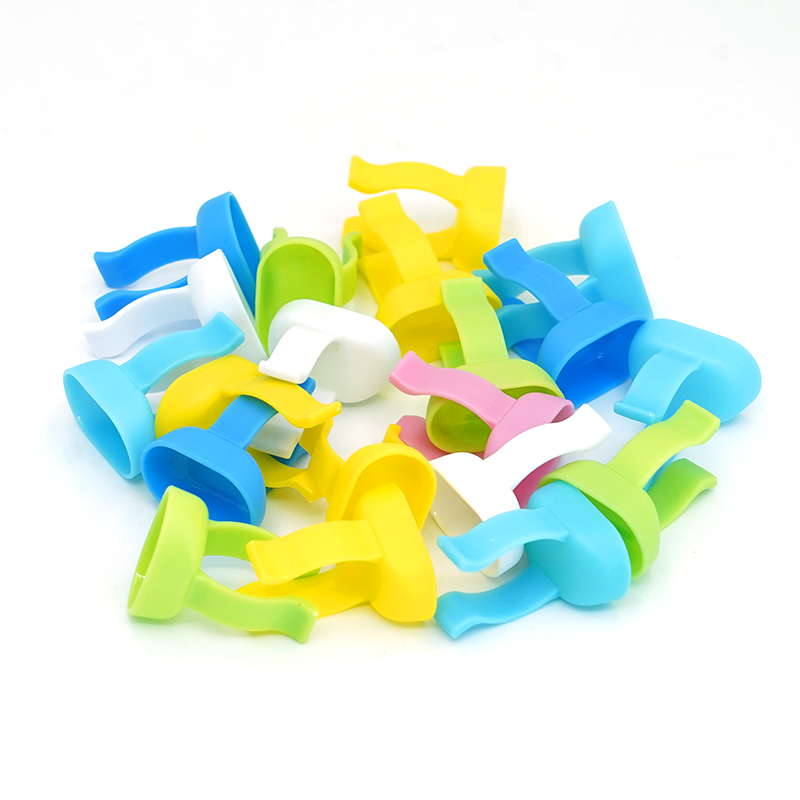 10 Uds. Anillo para mezclar Dental, tazón, taza, soporte de silicona de plástico, plato Dappen de Color aleatorio, anillos para pasta de profilaxis, herramienta práctica