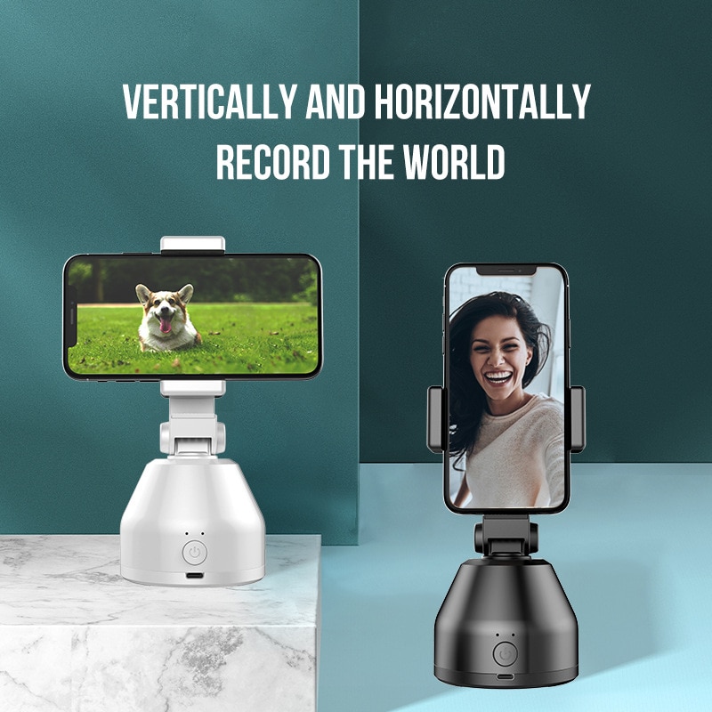 All-In-Een Auto Smart Schieten Selfie Stok 360 Rotatie Auto Gezicht Tracking Object Tracking Vlog Camera Telefoon houder