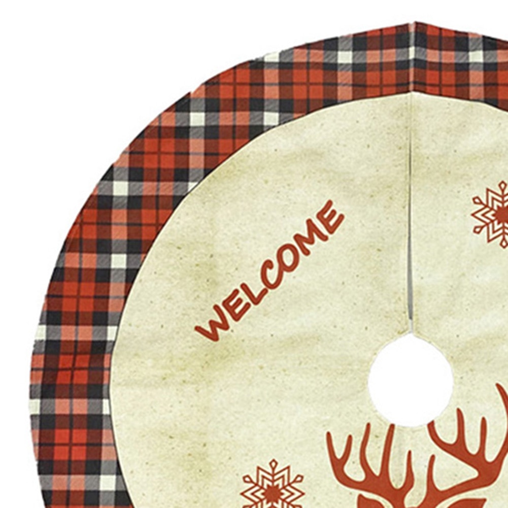 Ronde Elanden Patroon Plaid Non Woven Xmas Boom Rok Tapijt Kerst Decor Nieuwjaar Xmas Party Home Decoratie Tapijt