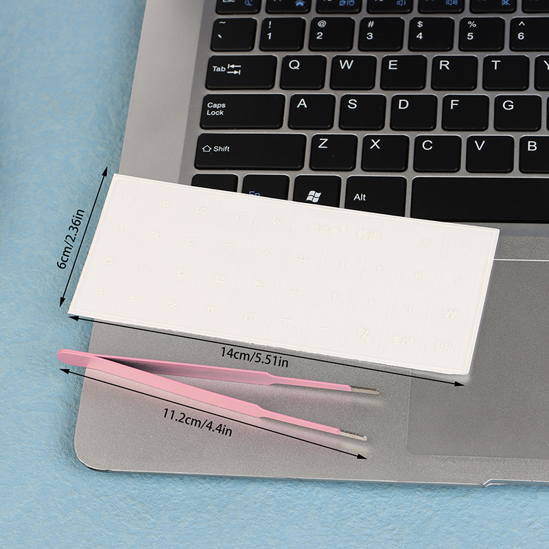 [Korean Language] Tear-Off Film Keyboard Sticker Desktop Laptop Key Sticker Single Film Universal Transparent Engraving Sticker: black
