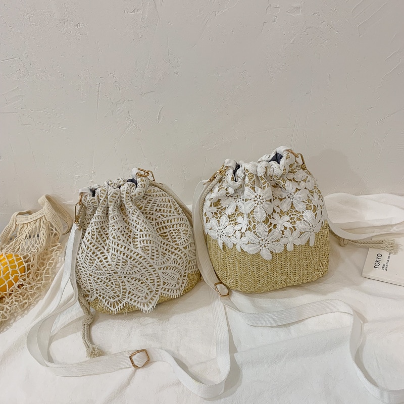 Style Totes Woven Rattan Bag Round Straw Shoulder Bag Small Beach HandBags Women Summer Messenger bag Circle Bohemia