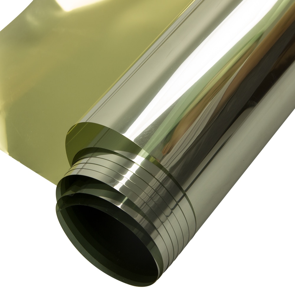 50cm wide Gold&amp;Silver One Way Mirror Solar Tint Film Self Adhesive Sticker Decals Foils DIY Privacy Protector film