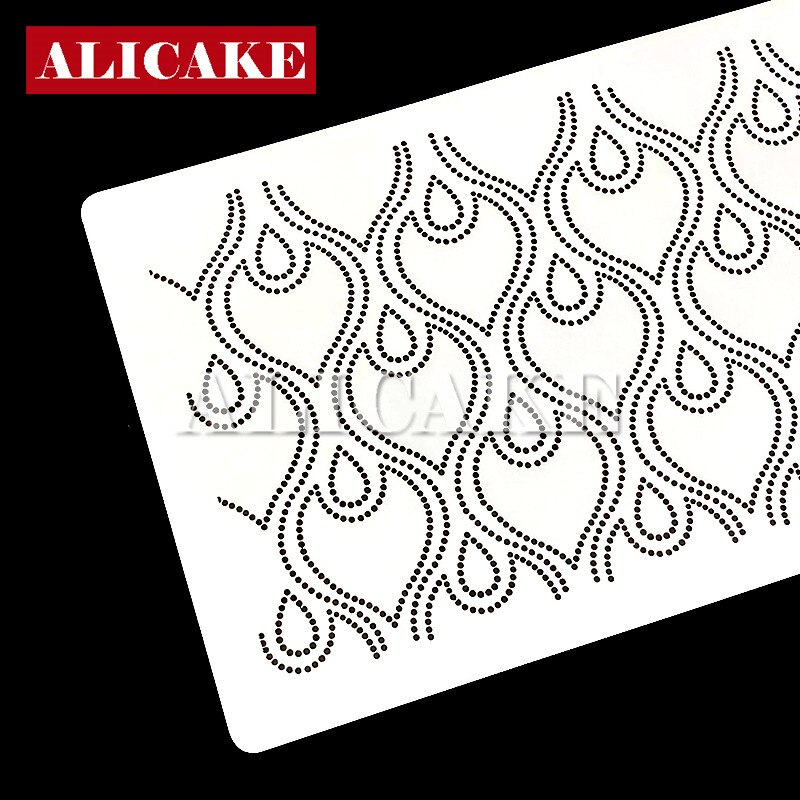 Cake Stencil Petal Shape Pattern Wedding Cake Decorating Fondant Lace Cake Boder Stencils Template Drawing Mold Tool Bakeware