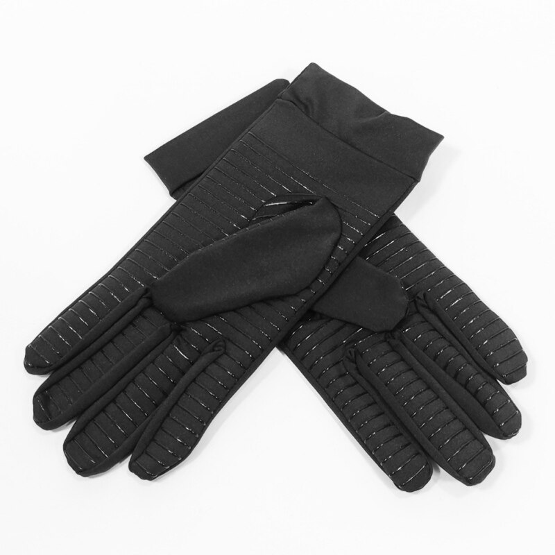 1 paar rutschfeste arthritis-kompressionshandschuhe, schwarze vollfingerhandschuhe, kupfer, zur linderung von arthritis