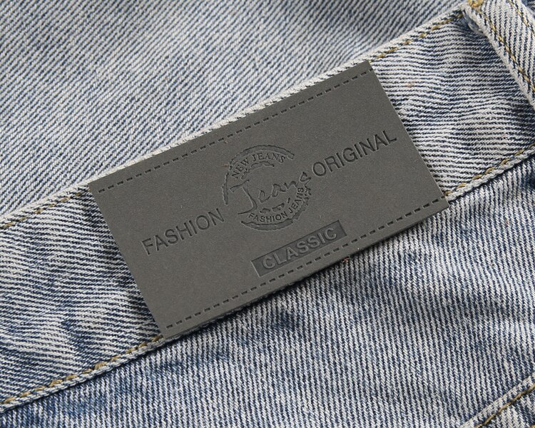 Jeans-Etikett in Lagerbier/PU/karte Stichworte Universal- Jeans leder Patch etiketten gute leder Etikett für Jeans 100 teile/los