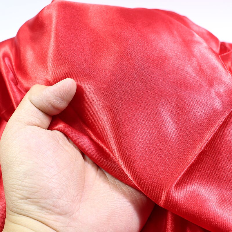 100 x 150cm /  stykke bryllupsdekoration satin rayon stof, der bruges til foring af satin stof satin satin stof: Rød