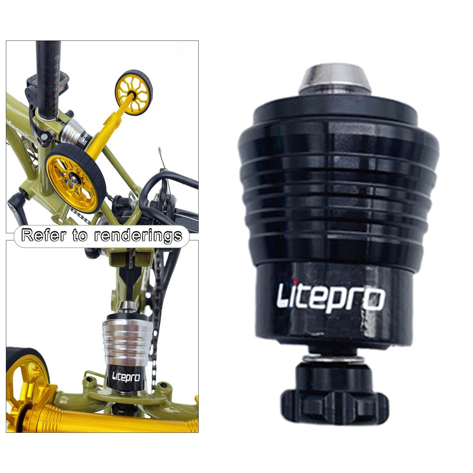 Bike Titanium Axle Rear Shock Absorber Replacement Refit Components Aluminum Alloy Wear-Resistant Damper for Folding Bicycle