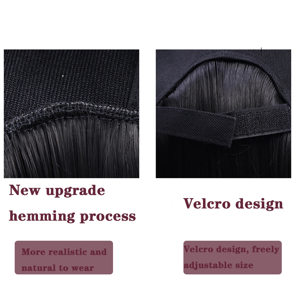 Houyan Korte Pruik Synthetische Mode Pruik Baseball Cap Hoed Steil Haar Baseball Hittebestendig Fiber Elf Cut Korte Pruik