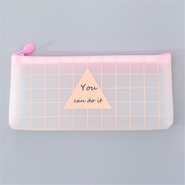 Big Capacity Waterproof Kawaii Pencil Case TPU Zipper File Bags,Invoice Pouches,Bill Bag,Pencil Case School Supplies: 2
