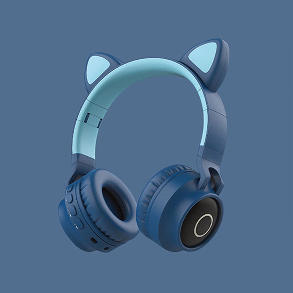 Arikasen lossless player bluetooth headphones LED FM Radio with microphone wireless stereo headset music for phones mp3 sports: E