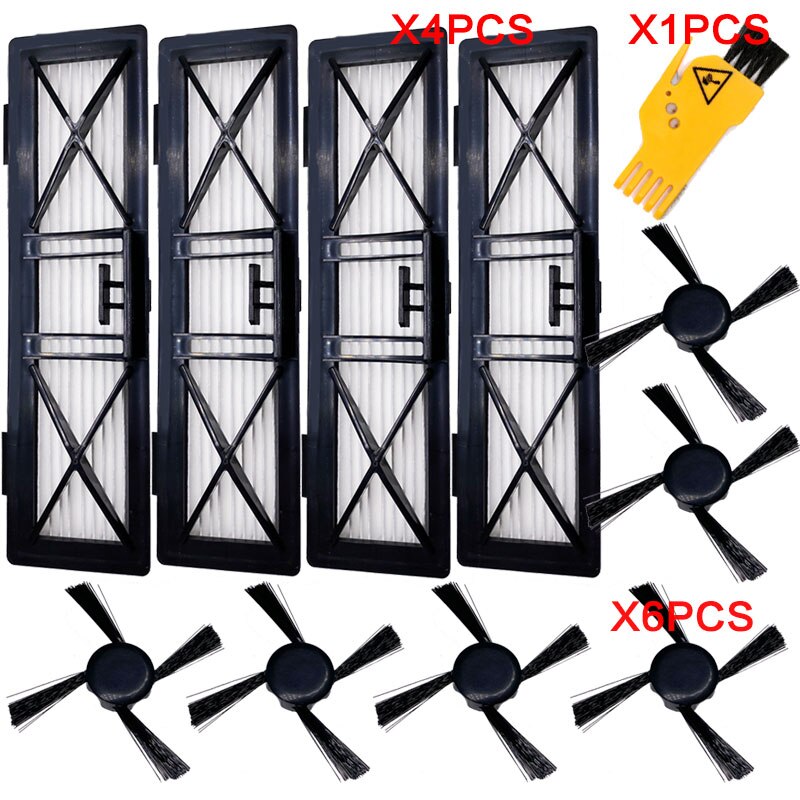 Rulle sidebørste hepa filter udskiftning til neato botvac d series  d3 d4 d5 d6 d7 d70e d75 d80 d85 robotstøvsuger dele