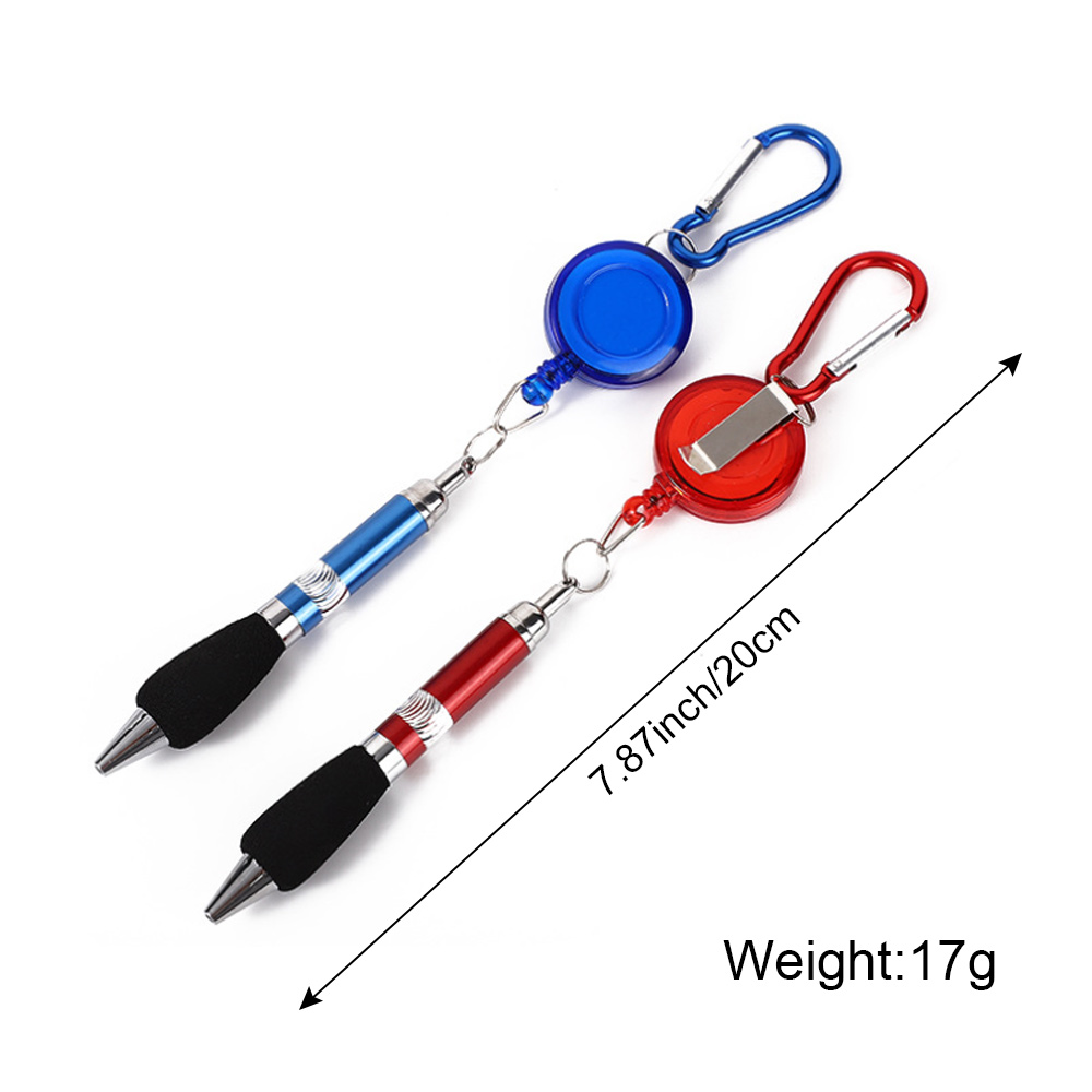 1Pc Metal Retractable Pull Rope Ballpoint Pen Lanyard Key Chain Mountaineering Buckle Stationery Writing Tool School Supplies