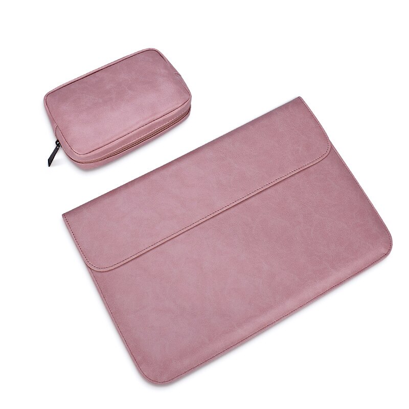 Funda de piel sintética suave para portátil para Macbook Air Pro 13, 14, 15 pulgadas, funda para portátil, funda para Tablet y Notebook para Xiami, HP, DELL y Lenovo: pink-set / 13,3 pulgadas