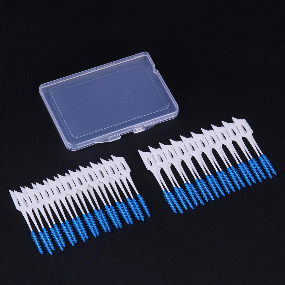 Tand Floss Mondhygiëne Dental Floss Zacht Plastic Rager Tanden Reinigen Vorm Push-Pull Interdentale Borstel Oral Care