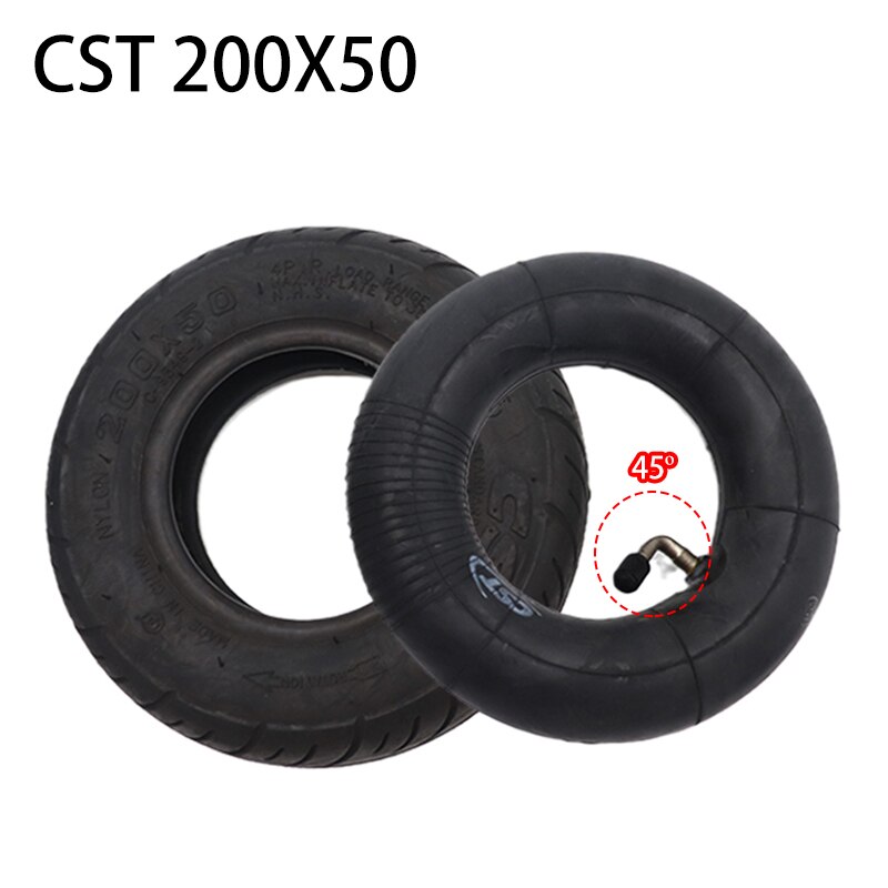 200x50 Tyre Inflation Electric Vehicle Aluminium Alloy Wheel Pneumatic Tire FOR Electric Scooter Tyre Wheel Hub 8" Scooter: CST200x50 set 45