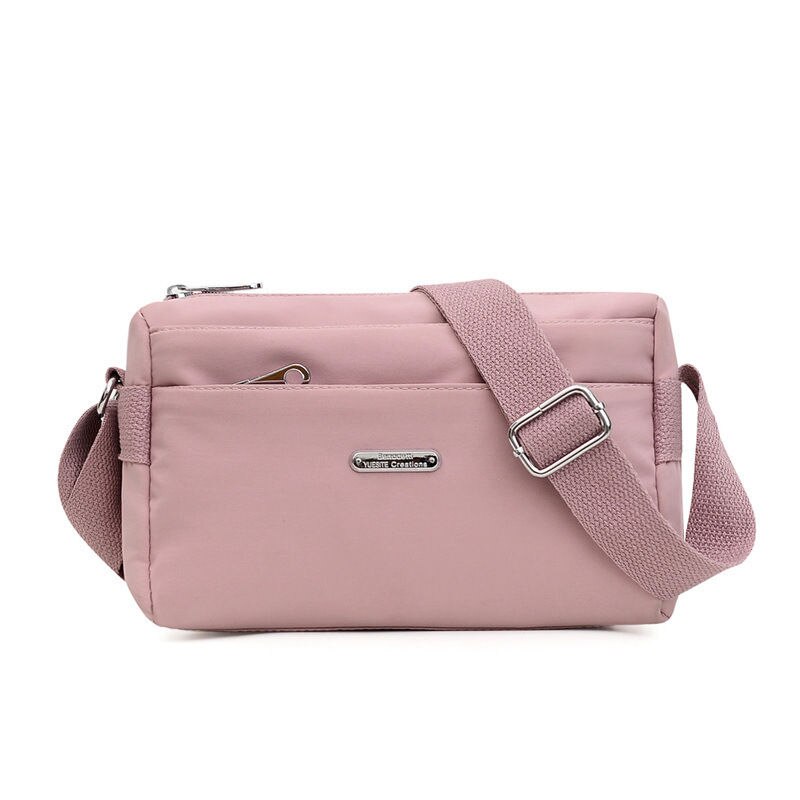 Nylon Frauen Schulter Taschen Weibliche Bote Taschen Einfarbig Reise Umhängetasche für Mädchen Einfachheit Damen Brieftasche retro Handtasche: 05