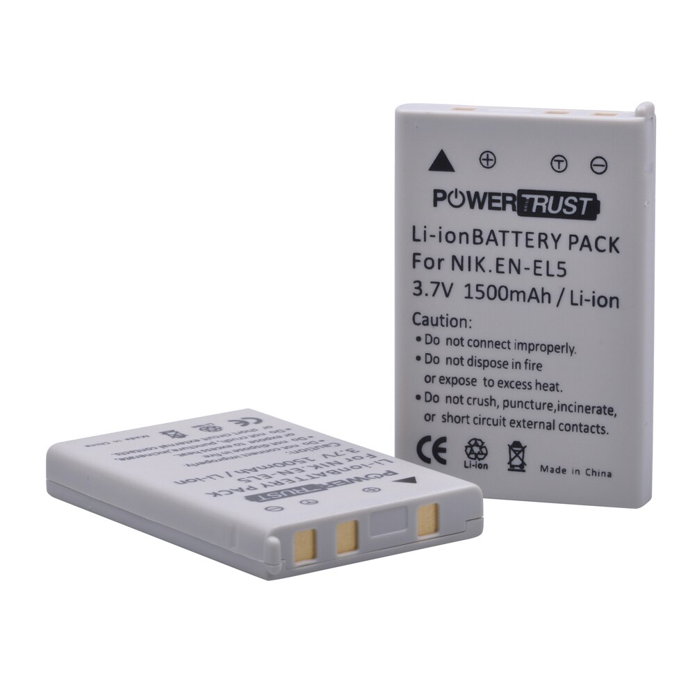 Batería EN-EL5 ENEL5 + cargador USB Dual LCD para NIKON Coolpix P530 P520 P510 P100 P500 P5000 P5100 P6000 3700 baterías: 2Battery