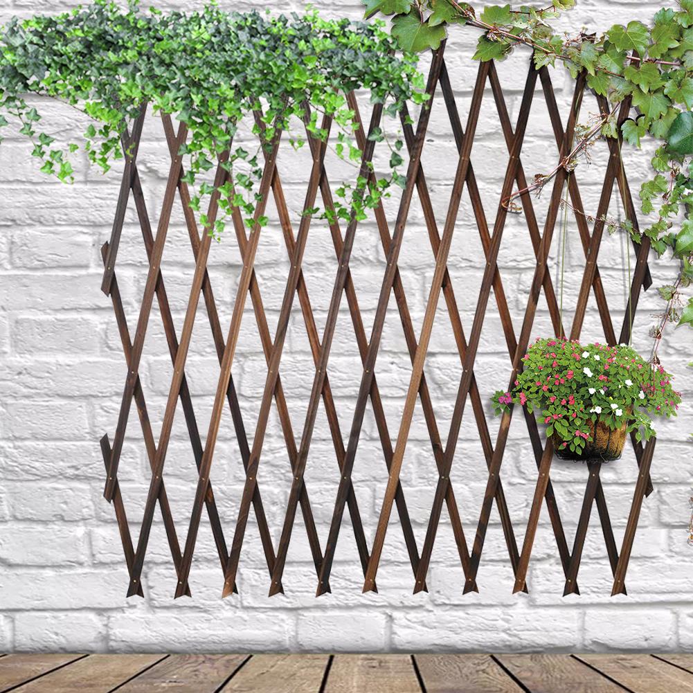 Trä spaljé blomställning fällbar utbyggbar trädgård vägg staket panel växt klättra spaljé stöd dekorativ gård trädgård staket