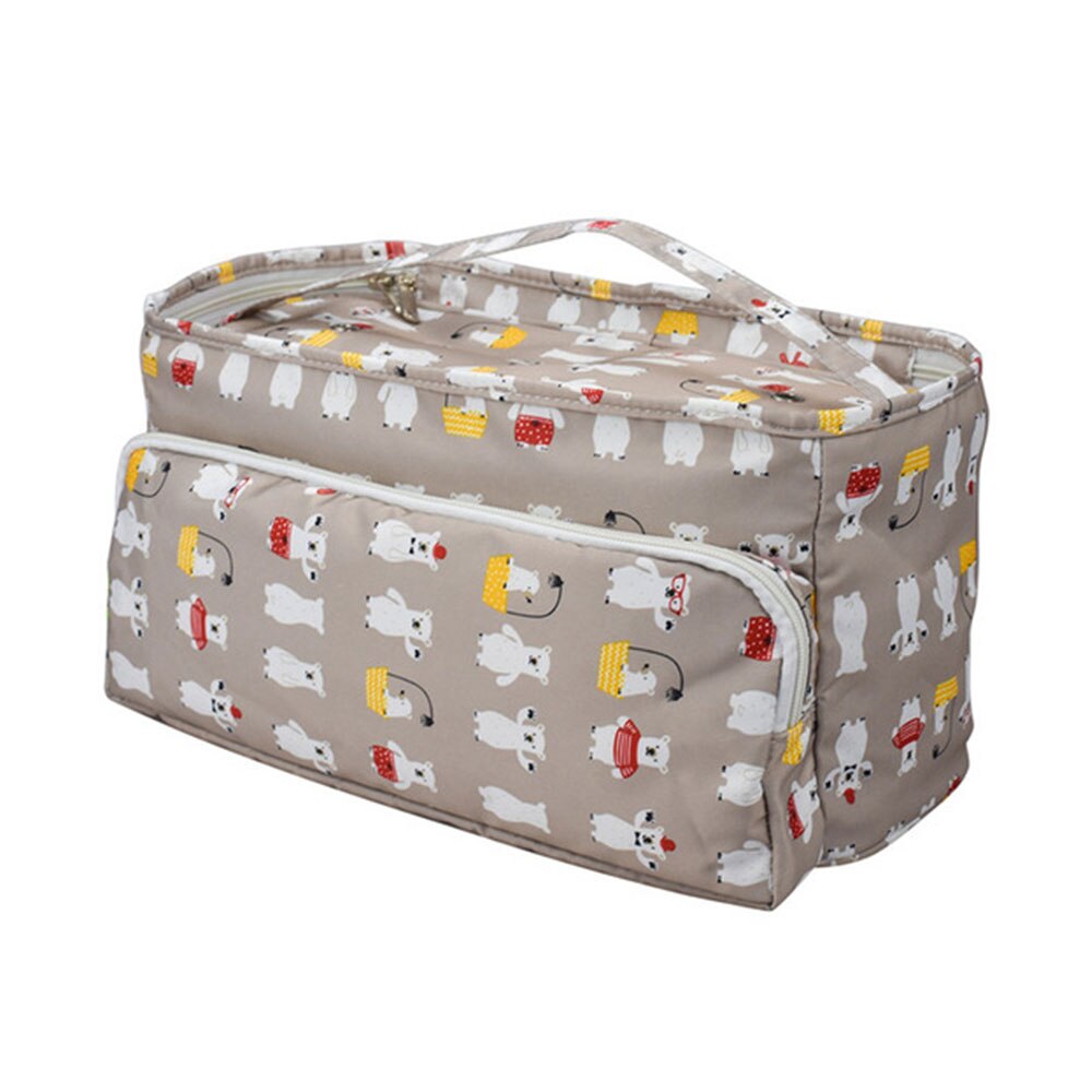 Print Crochet Bag 2 Styles Portable Storage Container with Holes Yarn Storage Bag Sewing Tool Durable Hooks Knitting Accessories